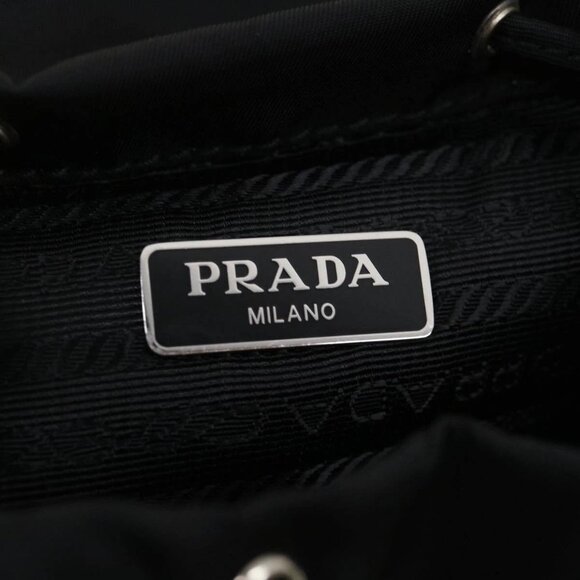 PRADA Chain Mini Shoulder Bag Nylon Black - Picture 8 of 16